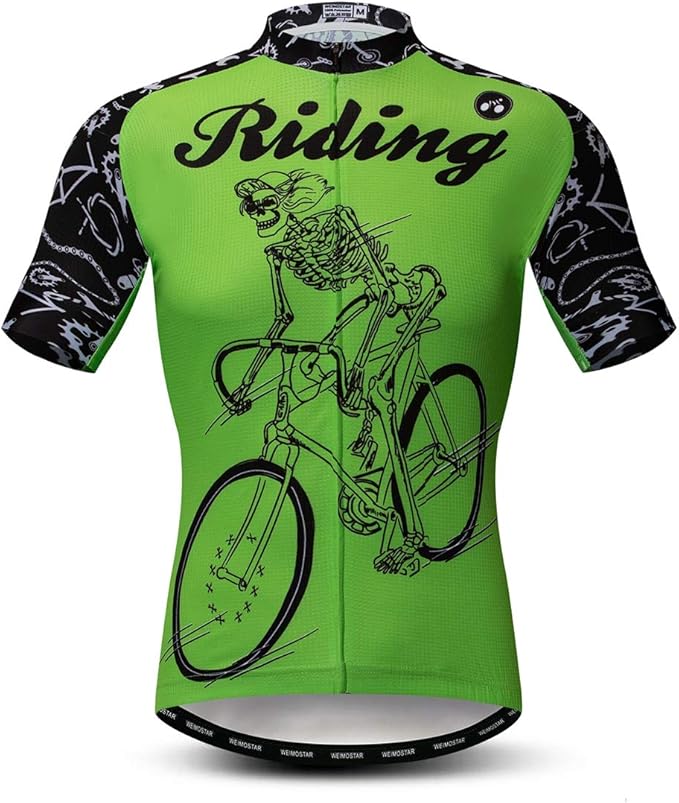 Men's Cycling Jerseys Tops Biking Shirts Short Sleeve Full Zipper Bike Clothing