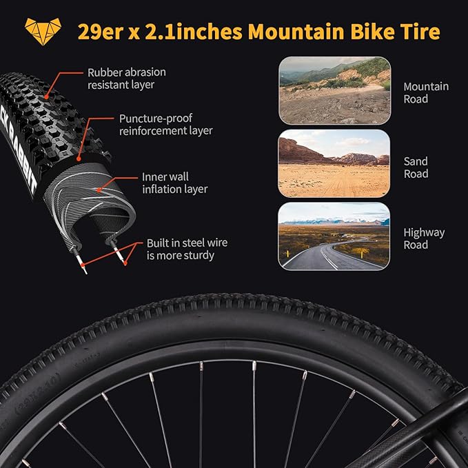 TRIFOX Carbon Fiber Mountain Bike,29er Carbon Mountain Bike with Shimano M6100 Deore Groupset 12-Speed,Carbon Fiber Frame,Hydraulic Fork 130mm Travel,/17/19 inch