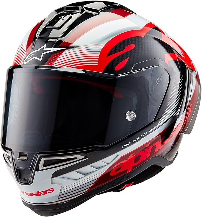Alpinestars Supertech R10 Team Helmet, Carbon Fiber, Aerodynamic Full-Face Design, Ventilation & Safety, DOT & ECE Certified for Street & Track Riders