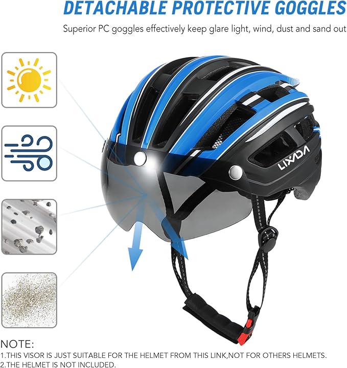 3pcs Detachable Magnetic Visor for Bike Helmet UV Guard for Men Women