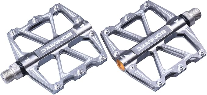 Mountain Bike Pedals 9/16" Alloy Lightweight MTB Pedals Sealed Bearing Flat Road Pedals