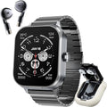 Denash Smart Watch with Earbuds, 2.01" HD Screen 2 in 1 Smartwatch with Bluetooth Earbuds, 100+ Sport Fitness Tracker, NFC, Pedometer, Sleep/Heart Rate/Monitor Compatible with iOS & Androd