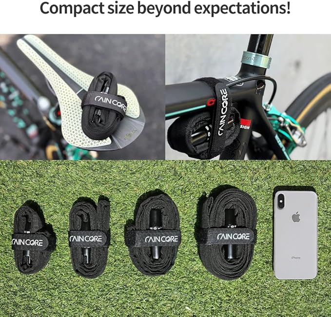 RAINCORE Light Weight Bike Cable Lock for Heavy Duti Anti Theft - 59inch (150cm) - 0.4lb (184g) - Bike Chain Lock with Chain Cutter Proof Fiber - Patented Korea - Security Cable (59 incehs)