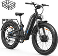 FREESKY Ranger AIR Dual Motor Electric Bike for Adults, 3500W 200NM Fast Ebike,105Miles Long Range E Bike,Full Suspension Electric Mountain Bike, 26'' Fat Tire Electric Bicycle for Man Womens Hunters