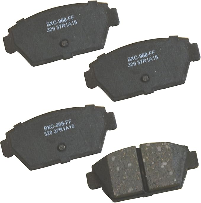 Bendix Premium SBC329 Ceramic Rear Brake Pads for Select Models Dodge GTX, Colt, Eagle Summit, Talon, Mitsubishi Eclipse, Galant, Mirage, Plymouth Laser