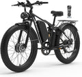 6000W Electric Bike for Adults, 52V 32AH Dual Motor E-Bike, Up to 100Mile & 45MPH All-Terrain Fat Tires Full Suspension 24/26 Inch Electric Bicycles Hydraulic Disc Brake for Road UL2849 by SGS