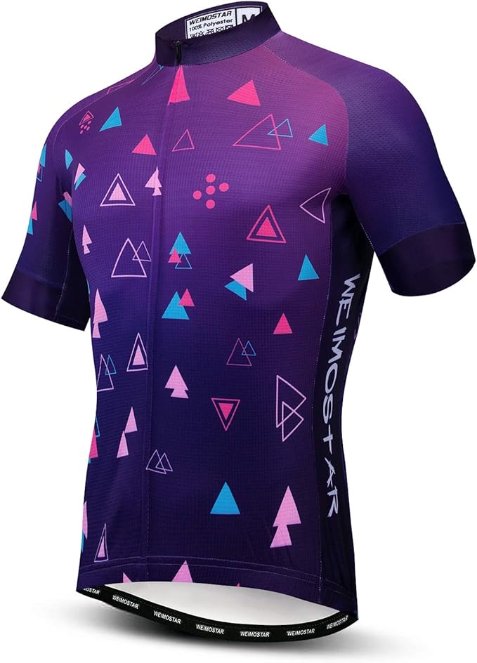 Men's Cycling Jersey Short Sleeve Bike Shirts Bicycle Jacket with Pockets