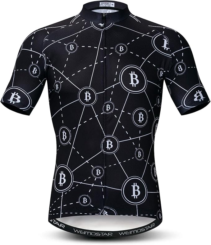 Weimostar Men's Cycling Jersey Short Sleeve Bike Clothing Multicolored Diamond