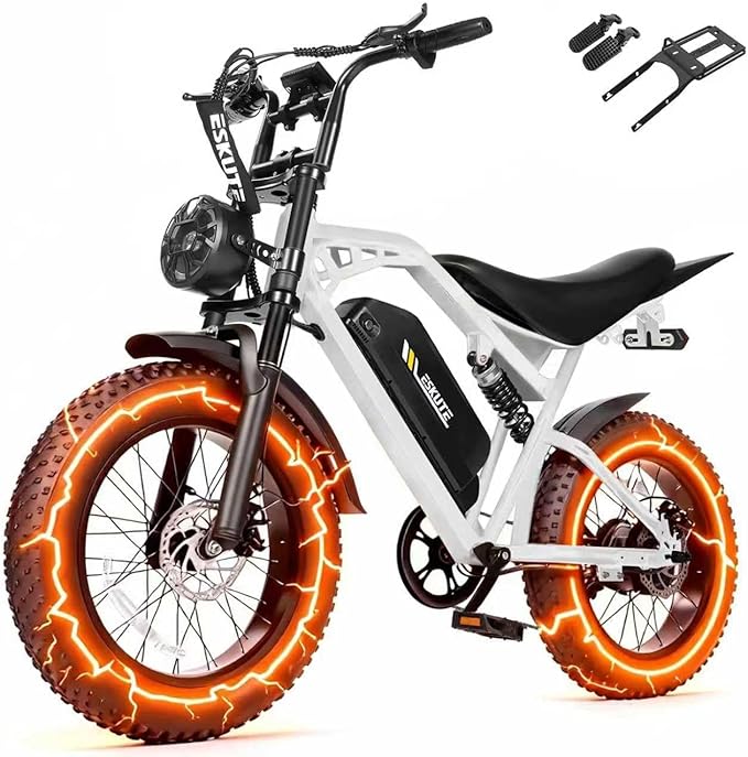 V100/V200 1500W Peak Electric Bike for Adults, 28MPH 48V13&20.8 Ah Removable Battery, 16/20"x4.0" Fat Tire, 7-Speed E-Bike with Dual Suspension – Commuter Ebike for Men & Women
