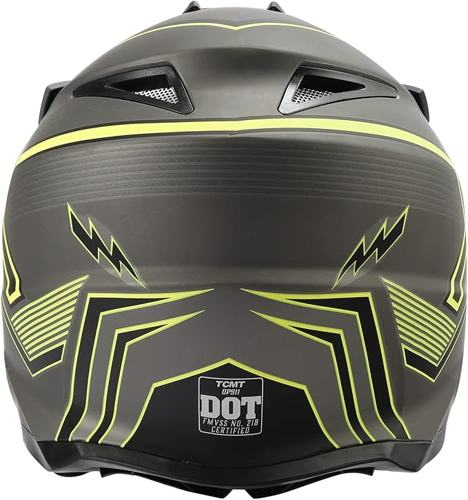 TCT-MOTORPARTS DOT Motorcycle Adult Full Face Helmet Off Road Dirt Bike Motocross ATV MTB Mountain Bike Helmet for Men Women