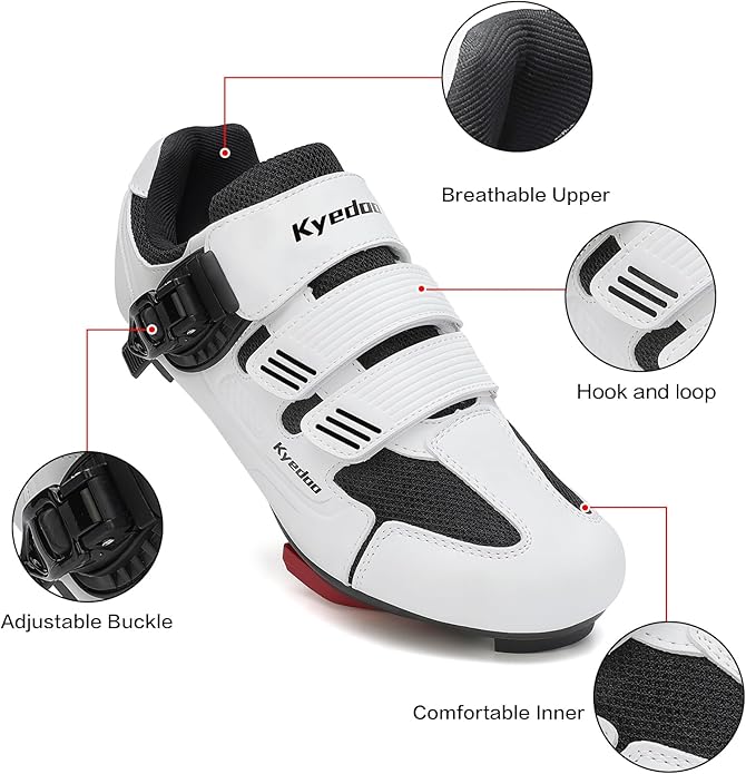 Unisex Cycling Shoes Compatible with Peloton Bike Shoes Indoor Clip in Peleton Road Bike Riding Racing Biking Shoes with Delta Cleats for Mens Womens Indoor Outdoor Bike Pedal
