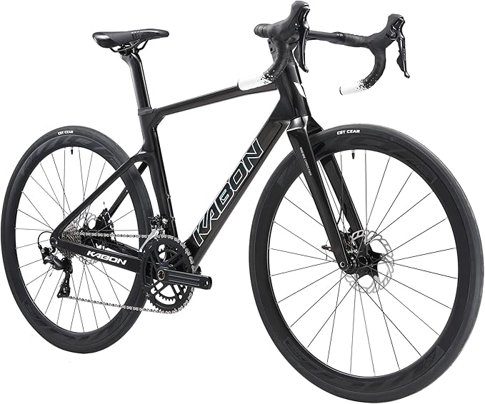 KABON Carbon Road Bike, 700C Carbon Fiber Frame Road Bike with 105 R7000 22 Speed Disc Brake Racing Bicycle for Men and Women