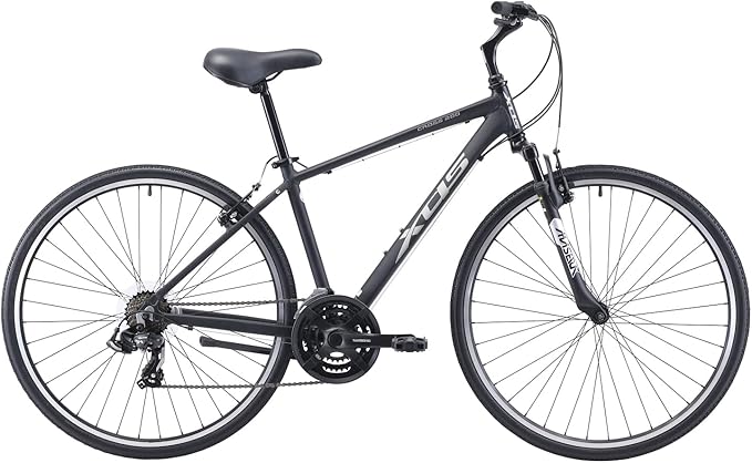 XDS Cross200 21 Speed Hybrid Bike Commuter City Bike, for Men and Women, Adult and Teenager, 700C Wheel, 15.5/17.5/19.5/21.5 Inch Lightweight Aluminum Alloy Frame