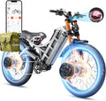 eAhora 2026 Romeo Pro 3 5600W 50Mph High-Torque Ebike, 60V 80Ah 250-Mile Long Range Electric Bike for Adults, Adjustable Air Suspension, 26'' Puncture-Proof Tire, UL 2849 Certified by TÜV