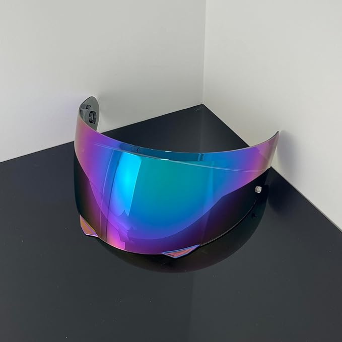 i90 Face Shield Visor Sunscreen for HJC HJ-33 i90/i91,Helmet Visor Replacement Windshield Sunshield (Rainbow-Day use only)