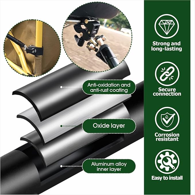Electric Bike Trailer Tow Bar, Folding E-Bike Cargo Trailer Hitch Arm, Compatible with Foldable & Electric Bicycles