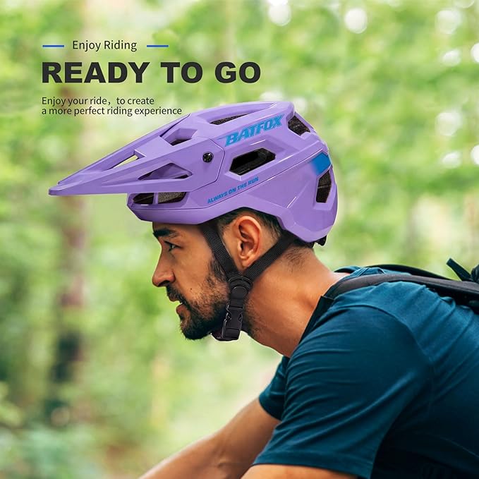 BATFOX Bike Helmet,Mountain Bike Helmet Helmets for Men Women Adults Youth