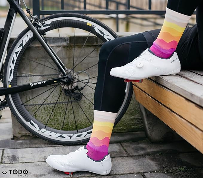 TODO PRO Cycling Socks - Breathable Bike Socks for Men and Women