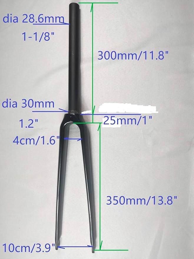 700C Road Bike Fork 3K Carbon Fibre Forks Straight Tube 28.6mm C-Braking