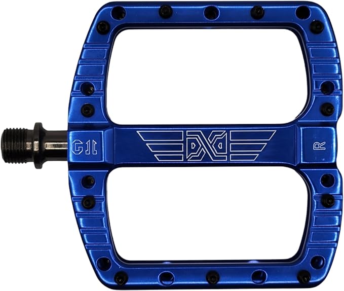 PDX G11 Mountain Bike Pedal MTB Pedal Large Concave Platform Machined Aluminum Polished Bicycle Non-Slip Pedals 9/16 Chromoly Spindle Smooth Ball Bearings