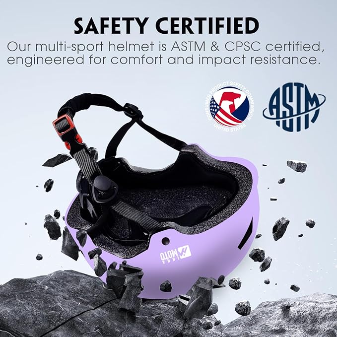 Skateboard Helmet for Adults - Adjustable Certified Safety Adults Helmet for Skateboarding Bike Bicycle Scooter Cycling Skate Skating Multisport Helmets for Women Men Boys Girls Kids Youth