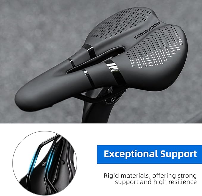 ROCKBROS Bike Seat Bike Saddle Comfortable Waterproof Ergonomic Design Bike Seat Cushion for City MTB Racing Bikes