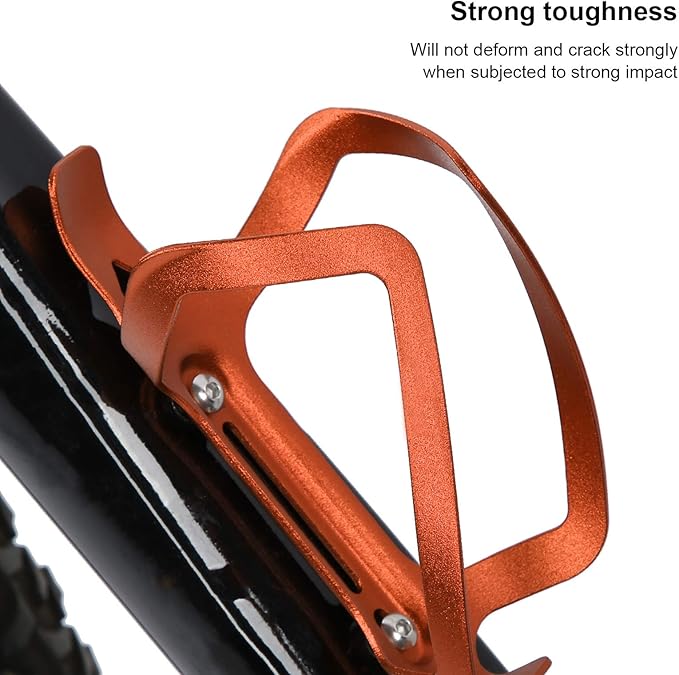 Aluminum Alloy Cage Cage Bouteille, Light Support for Folding Bikes on Road, Black Accessories (Orange)