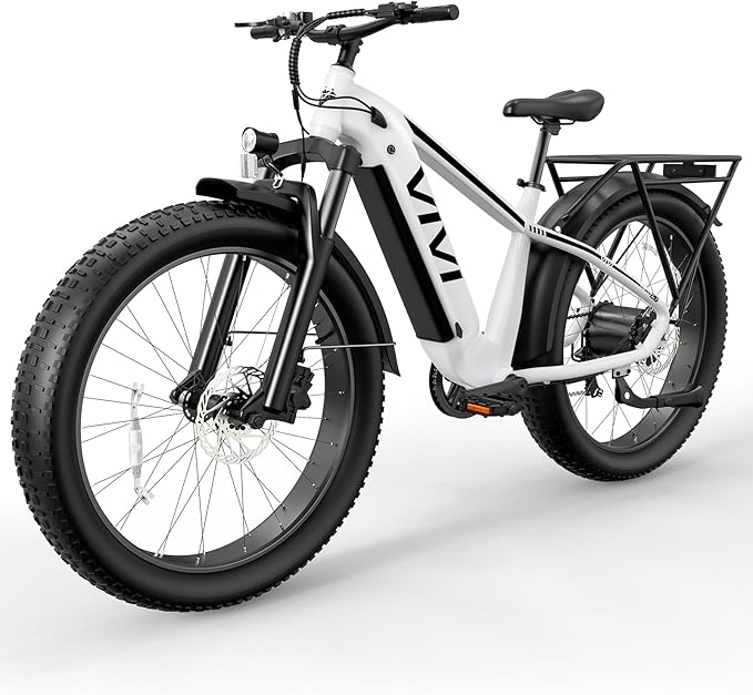 Vivi ACE01 Electric Bike for Adults,26" x 4.0 Fat Tire Ebike,1500W Peak Motor Torque Sensor Electric Mountain Bike,25MPH Electric Bicycle with 48V 15AH Battery,Hydraulic Brake,SGS Certified to UL2849