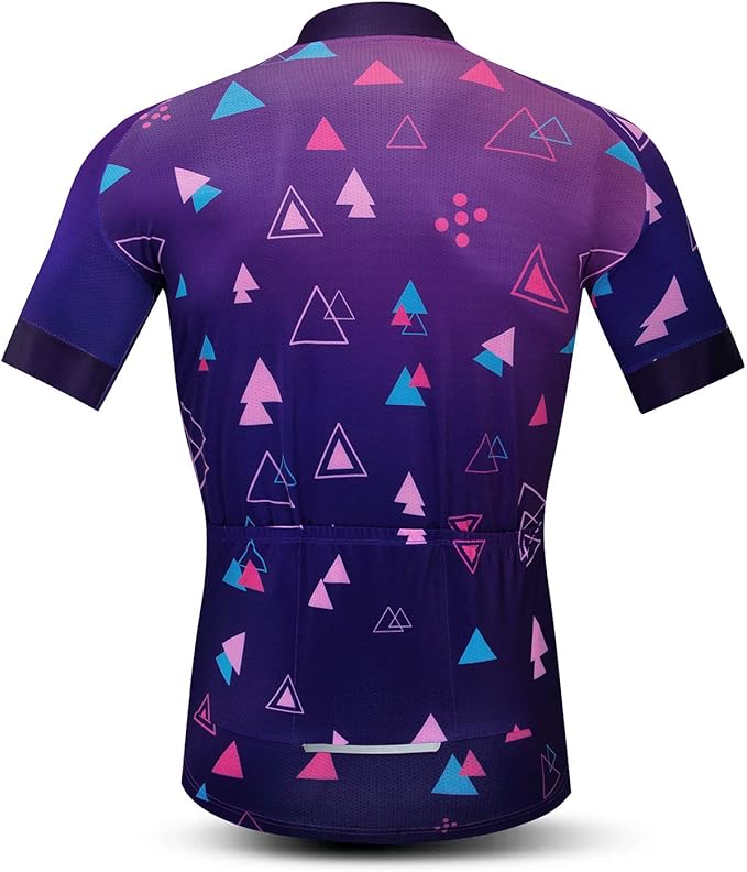 Men's Cycling Jersey Short Sleeve Bike Shirts Bicycle Jacket with Pockets