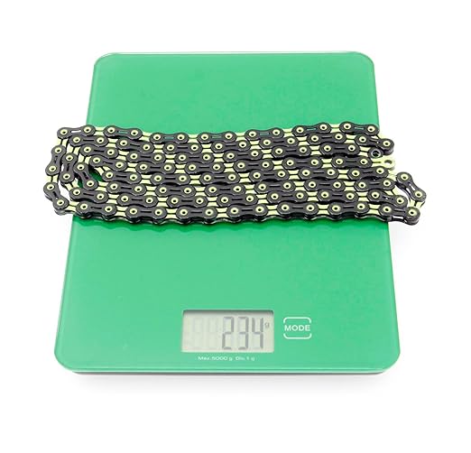 PYC SP1101 11-Speed Bike Chain, 116 Links (116L), Super Lightweight Hollow-Pin Bicycle Chain for Mountain (MTB) & Road Bikes, Compatible with Shimano, SRAM, Campagnolo (DLC Green)