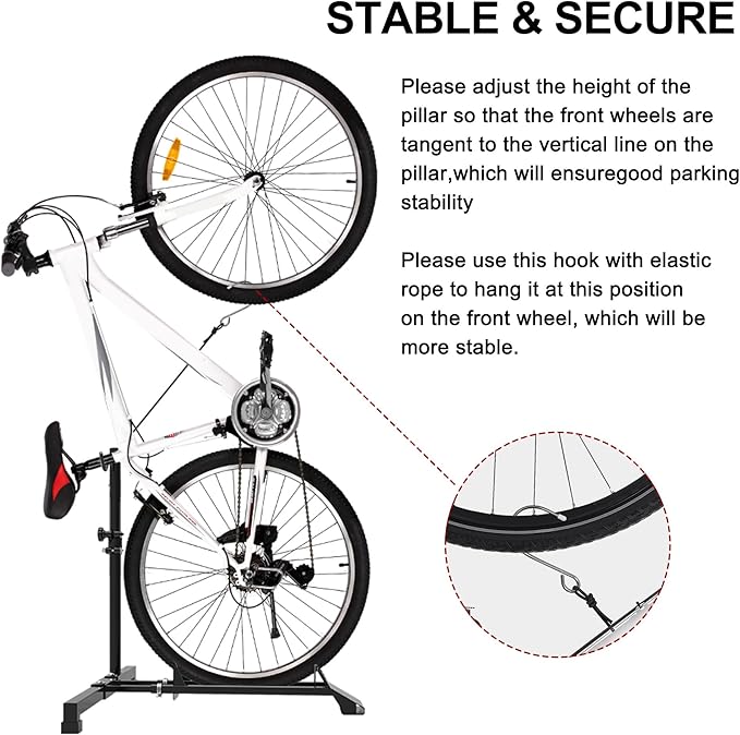 Bike Rack Garage & Vertical Bike Stand for Garage Storage,The Bicycle Stand Can Accommodate Bicycles With Shelves