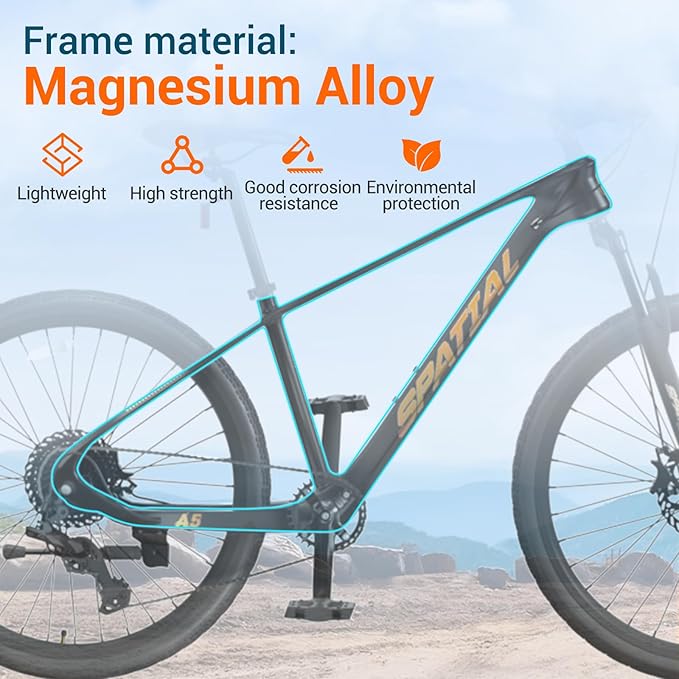 SPATIAL Mountain Bike, 20/24/26/27.5/29 inch Outdoor Cycling Bike,21/8 Speed Lightweight Aluminum Frame | Dual Disc Brakes,Adjustable Ergonomic Seat for Men Women Adult Teens