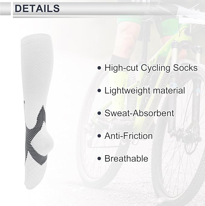 Cycling Socks Breathable Sweat-Absorbent Anti-Friction Outdoor Bike Socks Neutral and Universal 1 Pair