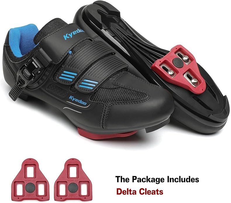 Unisex Cycling Shoes Compatible with Peloton Bike Shoes Indoor Clip in Peleton Road Bike Riding Racing Biking Shoes with Delta Cleats for Mens Womens Indoor Outdoor Bike Pedal