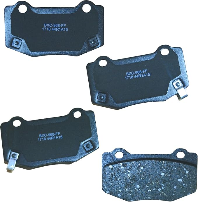 Bendix Premium SBC1718 Ceramic Rear Brake Pads for Cadillac ATS 2019-2018, Chevrolet Camaro 2021-2016, Corvette 2019-2014