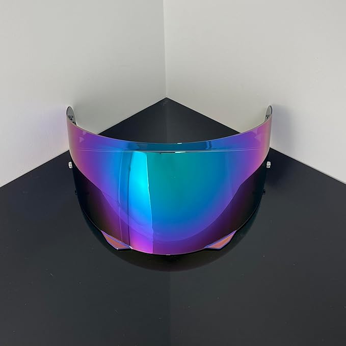 i90 Face Shield Visor Sunscreen for HJC HJ-33 i90/i91,Helmet Visor Replacement Windshield Sunshield (Rainbow-Day use only)