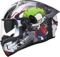 VCOROS Full Face Dual Visor Motorcycle Helmet for Adults Motorbike Street Bike Racing Helmets X9 DOT Approved with Black Visor
