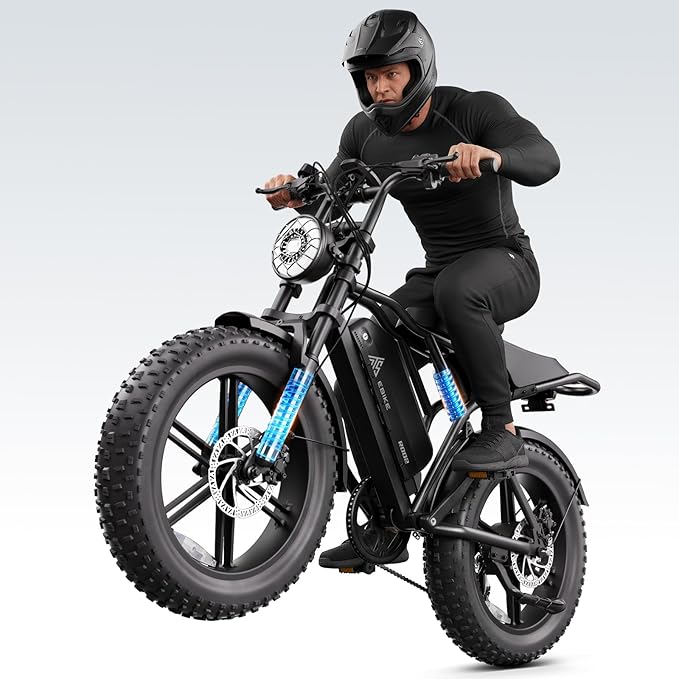 TST Electric Bike for Adults, 1500W Peak Motor, 28 MPH, 20" x 4.0" Fat Tire E-Bike, 48V 15Ah/25Ah Removable Battery, Dual Hydraulic Disc Brakes, Dual Suspension, LCD & APP, UL 2849 Certification