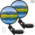Handlebar Bike Mirrors, 2pcs Bicycle Rearview Mirror Set, Adjustable Handlebar Mounted Convex Mirror with Allen Wrench, for Mountain Road Bikes