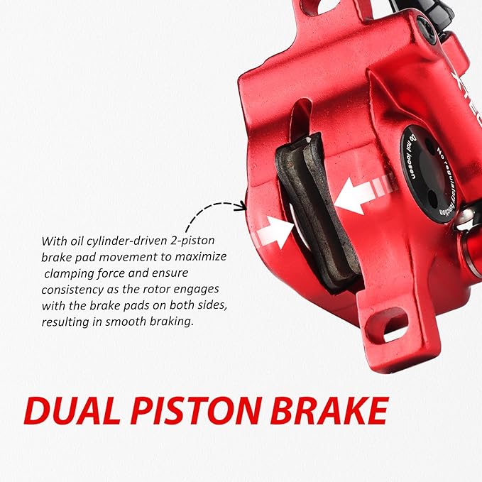 ZOOM Hydraulic Disc Brake Calipers: HB-100 MTB Bike Disc Brakes Front & Rear Caliper Set for Mountain, Road Bicycle and E-Bike