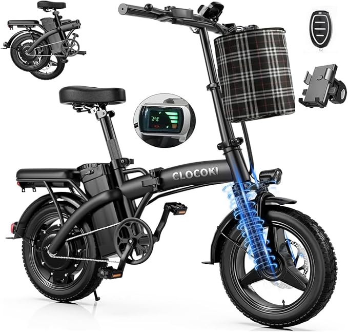 Electric Bike for Folding Adults, 14" Commuter 500W Ebike 35 Miles Range & 23MPH, UL2849 Certified Foldable E-Bicycle with Removable Battery, Dual Disc Brakes
