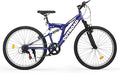 Mountain Bike for Adult Men Women, 26 Inch 7 Speed Mountian Bicycle with Dual Full Suspension, Dual V Brake MTB Bicycle, Multiple Colors