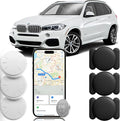GPS Car Tracking Devices, 3PCS Tracker Device for Vehicles Work with Find My (iOS Only), Car Tracker Device Hidden with Magnetic Case, No Monthly Fee (Black)