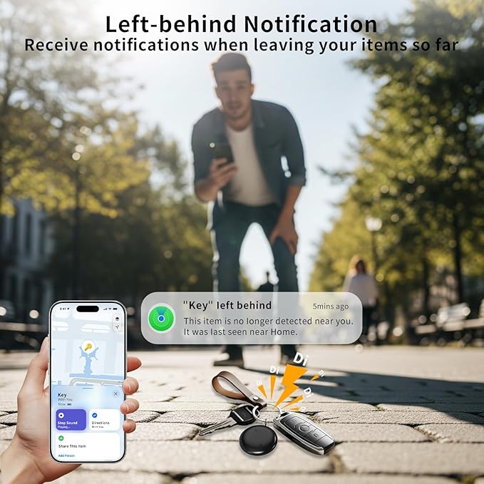 2 Pack GPS Tracker for Vehicles, Works with Android & iOS Apple Find My, No Monthly Fee or Subscription, Hidden Magnetic Car Tracking Device, Mini Smart Tags Finder for Kids, Dogs, Keys, Luggage