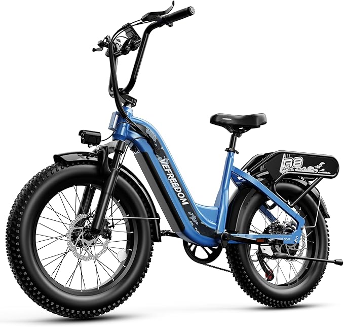 EUY Electric Bike for Adults with Peak 1500W Motor, 48V 20Ah Removable Battery Fast Ebike,Max 70Miles & 30MPH,20" x4.0 Fat Tire Commuting Electric Mountain Bike,7-Speed, Step-Thru Bicycle