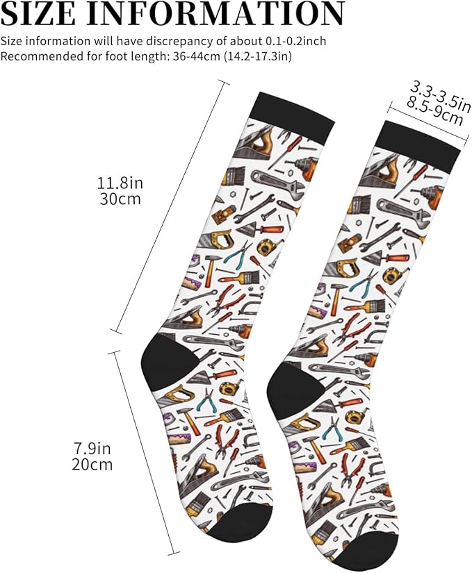 bassyil Compression Socks for Women & Men Circulation 15-20 mmHg Knee High Best Support for Nurses Travel Running Athletic