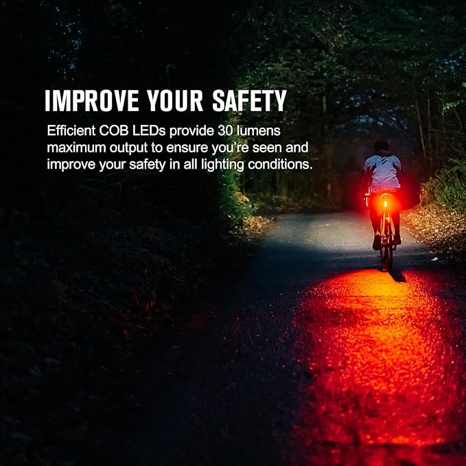 OLIGHT Seemee 30 C Bike Light 30 Lumens Tail Light 230 Degree Visibility, 800m Viewable Range, USB Rechargeable Bike Break Light, IPX6 Waterproof, Road and Urban Cyclists