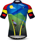 Men's Cycling Jerseys Tops Biking Shirts Short Sleeve Full Zipper Bike Clothing