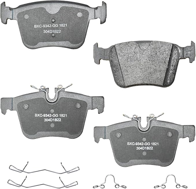 Bendix Premium SBC1821 Ceramic Rear Brake Pads for Select Models Jaguar E-Pace,F-Pace,I-Pace,XE,XF,Land Rover Discovery,Sport,Range Rover Evoque,Velar,Volvo S60,S90,V60,V90,Cross Country,XC60,XC90