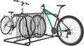 10 Holders Floor Bike Rack Stand, 60" Commercial Grid Bike Storage Rack, Freestanding Bicycle Storage Organizer Bicycle Floor Parking Stand for Garages Streets Yards Bike Events